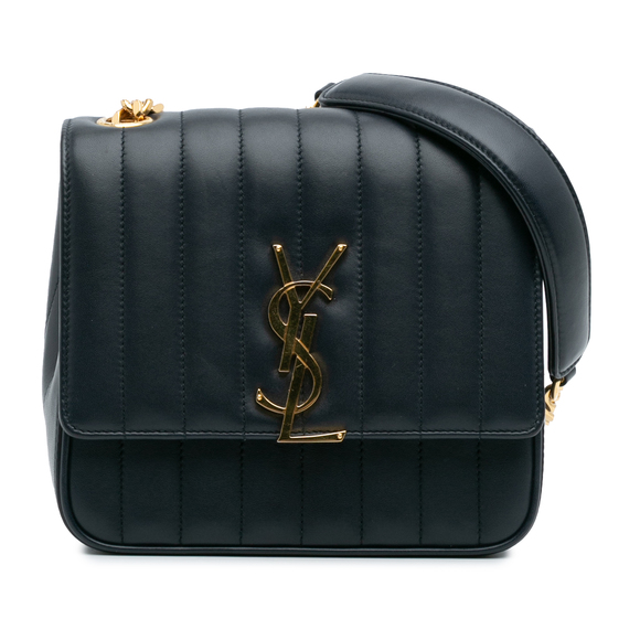 Pre-Loved Saint Laurent Medium Lambskin Monogram Vicky Chain Bag - Picture 1 of 11